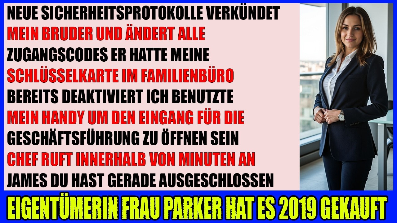 Mein Bruder änderte die Sicherheitscodes  dann rief sein Chef an Du hast den Besitzer ausgesperrt
