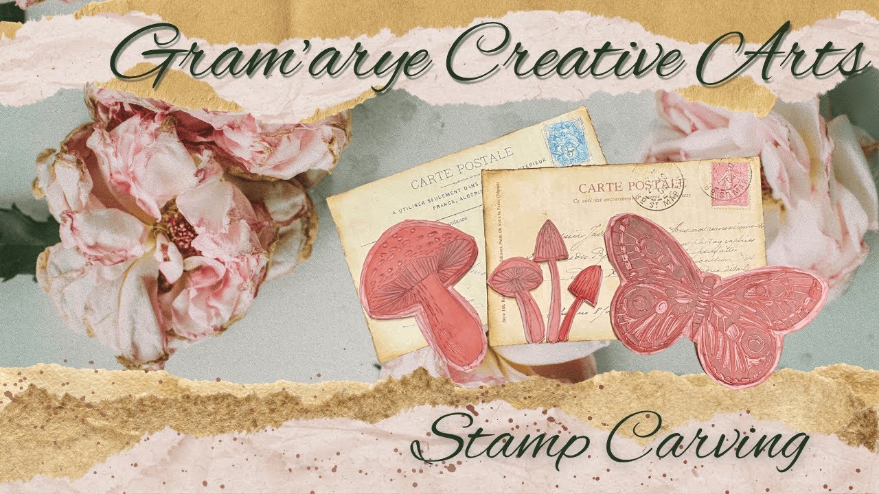 Stamp carving & Journal cards #craftwithme