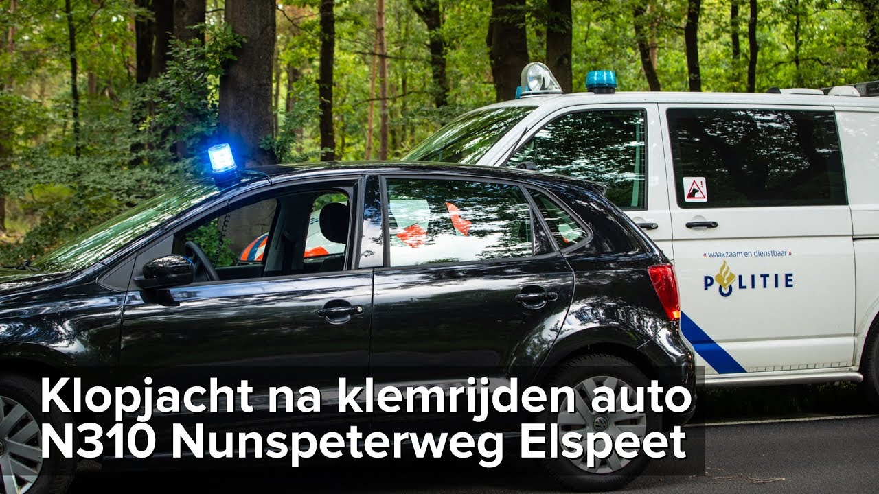 Klopjacht na klemrijden Franse auto Nunspeterweg Elspeet - &copy;StefanVerkerk.nl