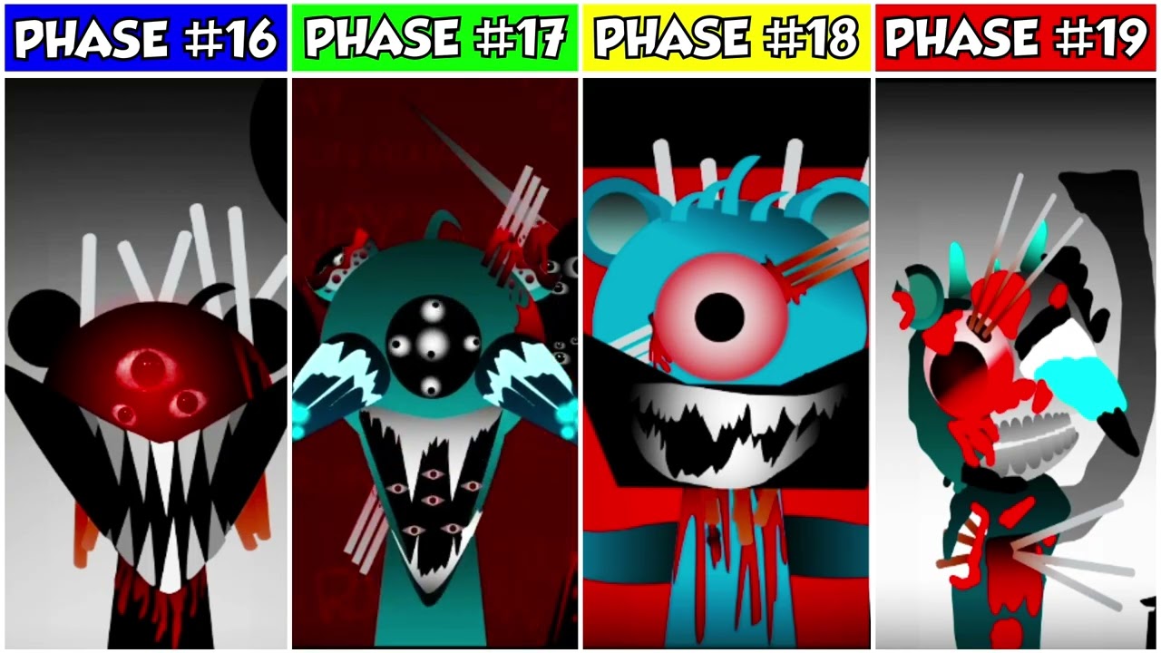 Incredibox Sprunki Phase 16 vs 17 vs 18 vs 19