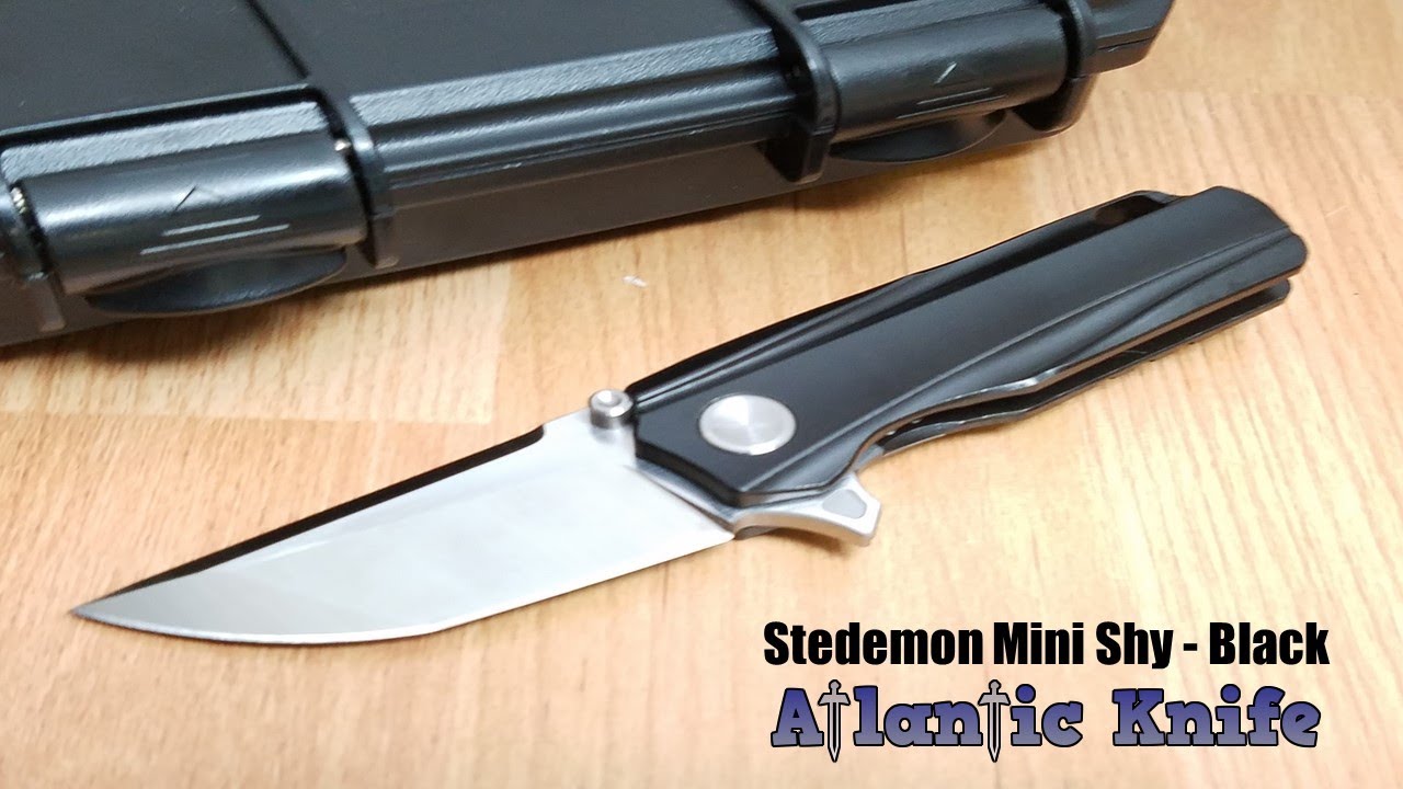 STEDEMON SHY MINI FRAMLOCK BLACK TITANIUM FOLDING POCKET KNIFE SHYM01