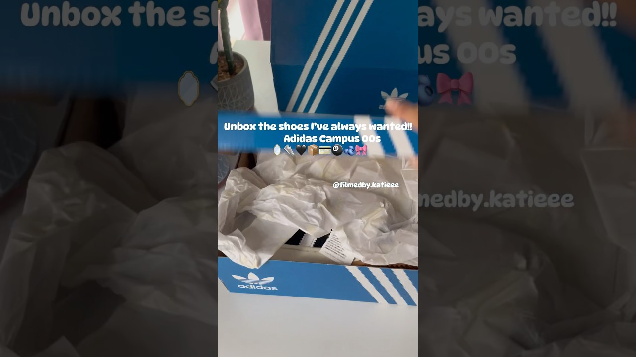 Unbox my Adidas Campus 00s 🎱🎀🖤#shoes these shoes fit with any fit !!! 🍂#unboxing