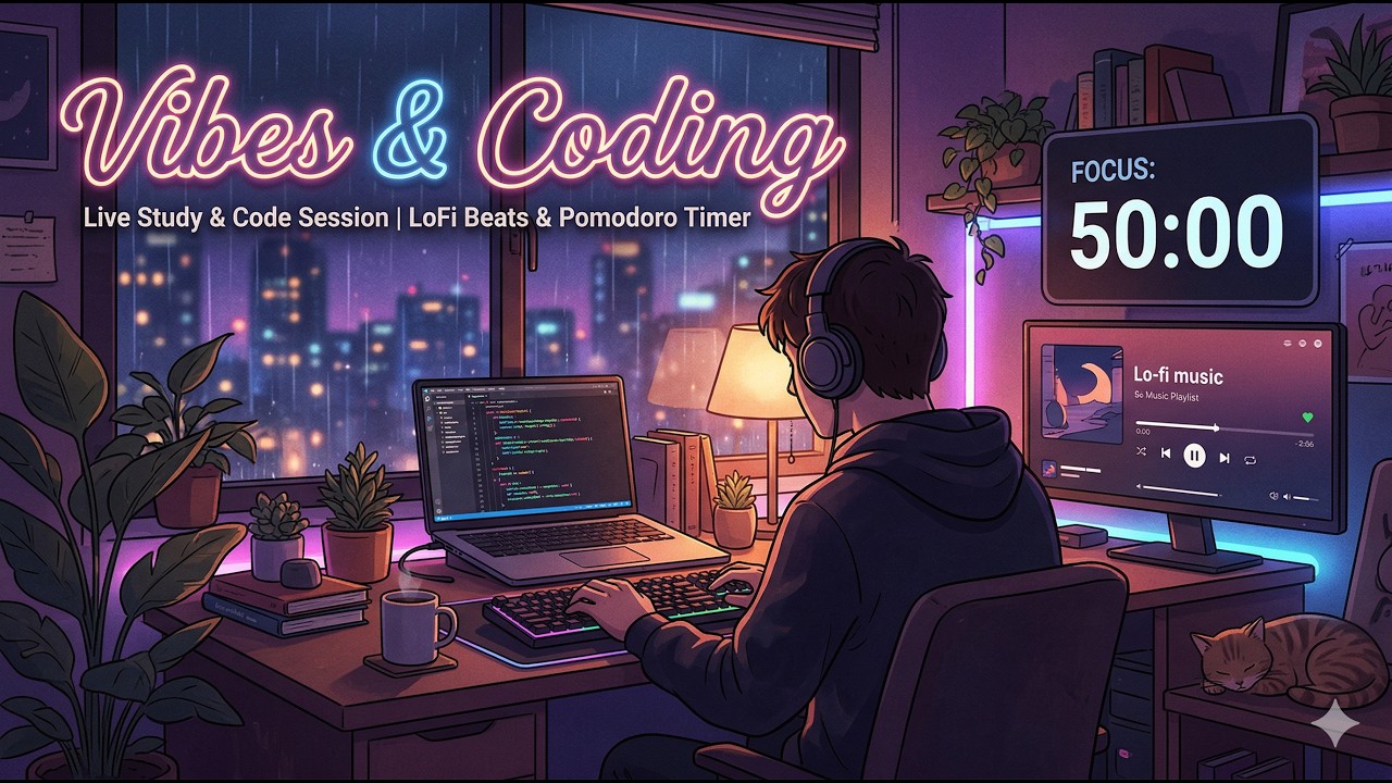 Vibes & Coding | LoFi Work / Study with me • aPolite Life