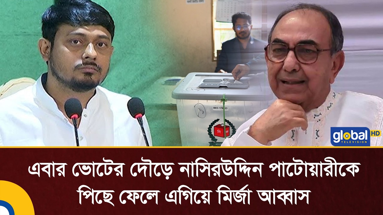 এবার ভোটের দৌড়ে নাসিরউদ্দিন পাটোয়ারীকে পিছে ফেলে এগিয়ে মির্জা আব্বাস | Global TV News