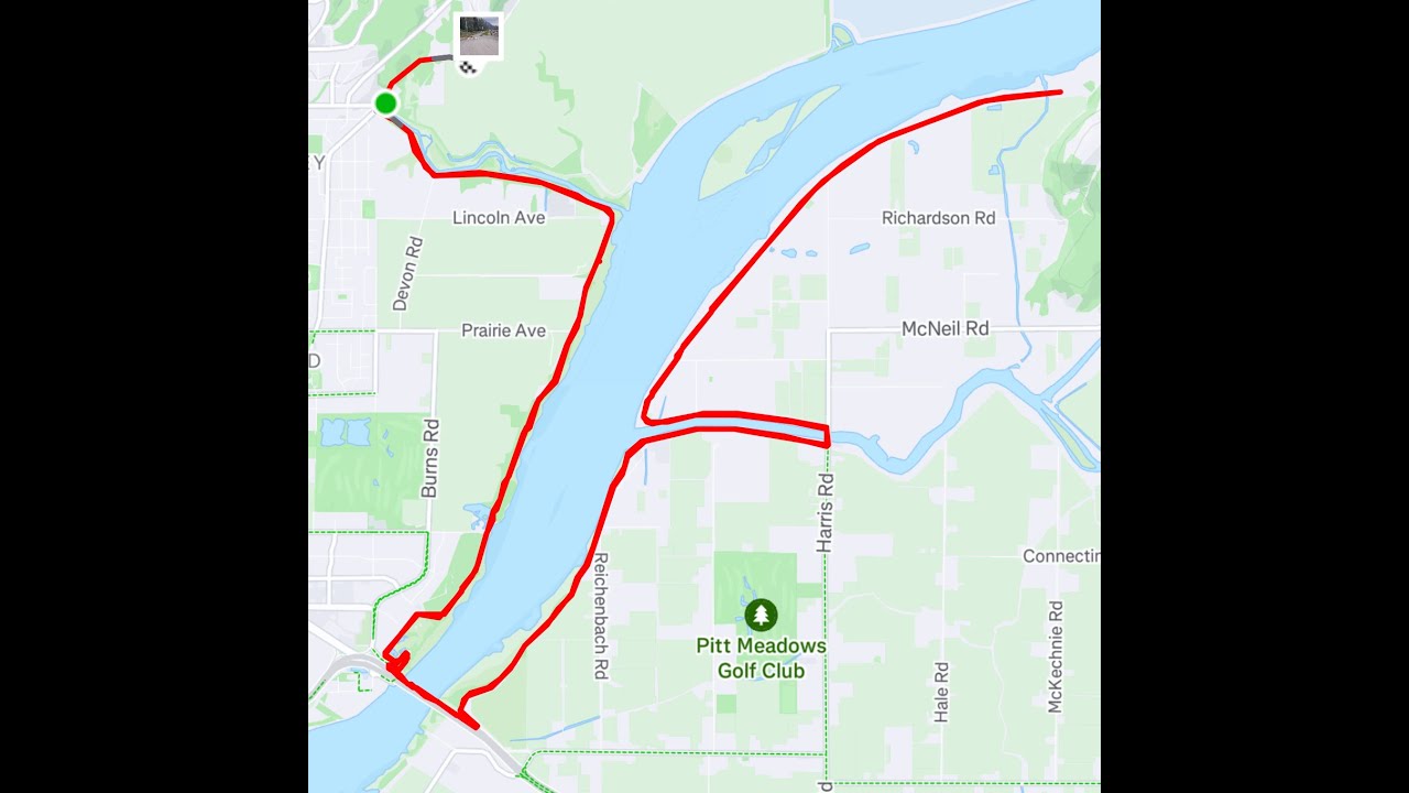 IAN IN VANCOUVER cycling along the Pitt River in Port Coquitlam BC Day 2025