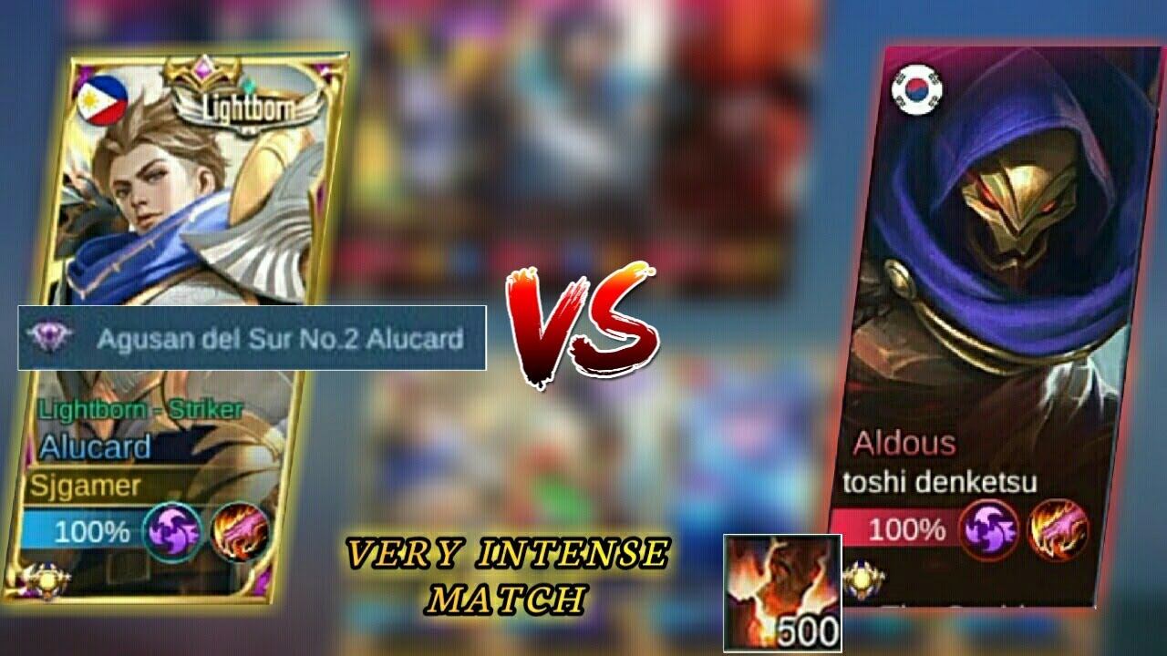 top Global Alucard VS Aldous 500 Stack (INTENSE MATCH)🔥
