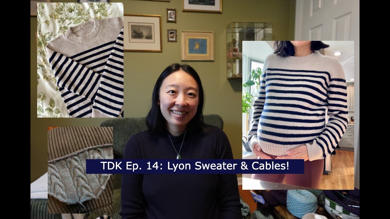 The Daily Knitter Knitting Podcast Ep. 14: Lyon Sweater & Cables!