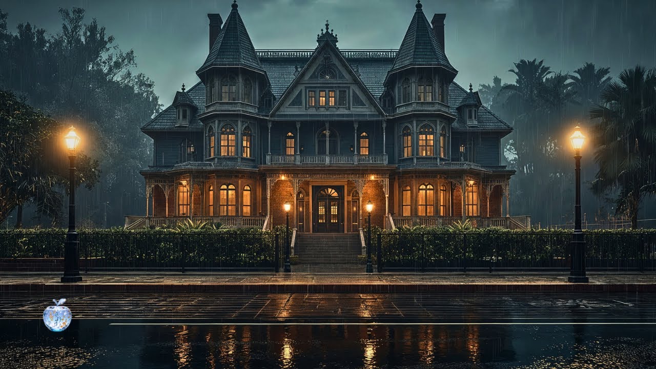 Midnight Mystery at the Mansion 🕯️ | Rainstorm & Wind Sounds for Sleep