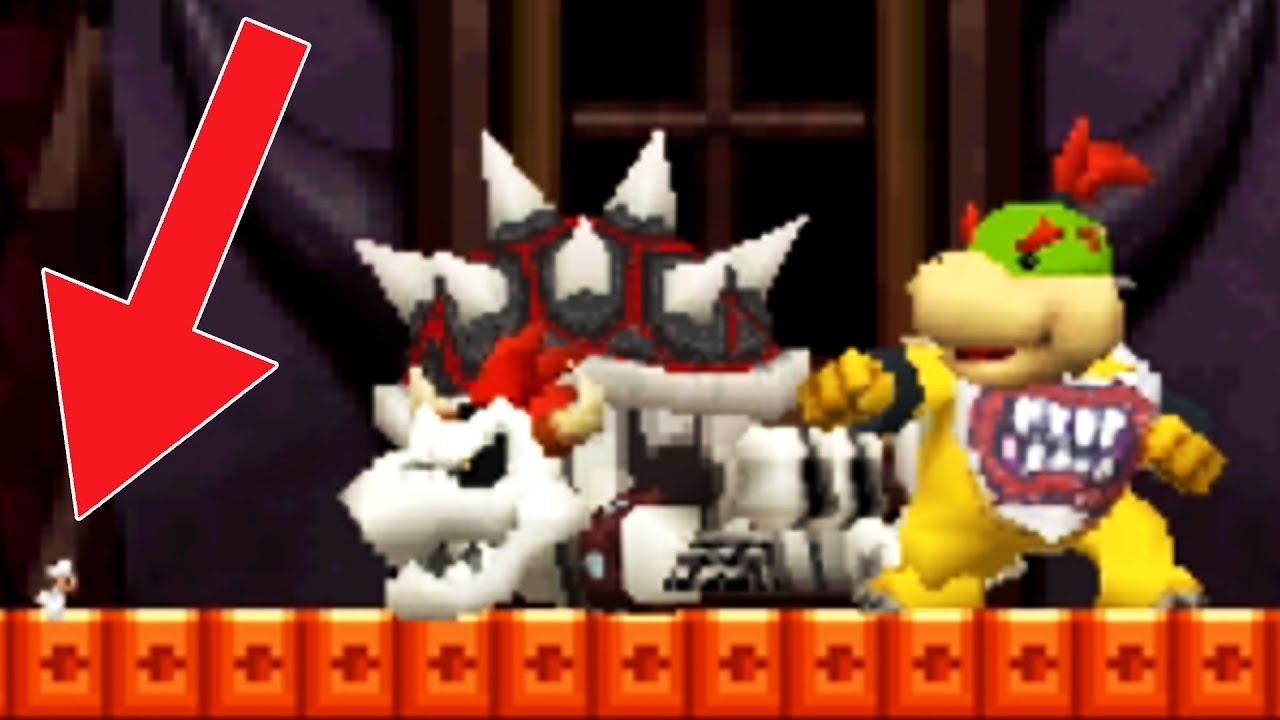 New Super Mario Bros DS - Ultra Mini Mario VS All Castle Bosses