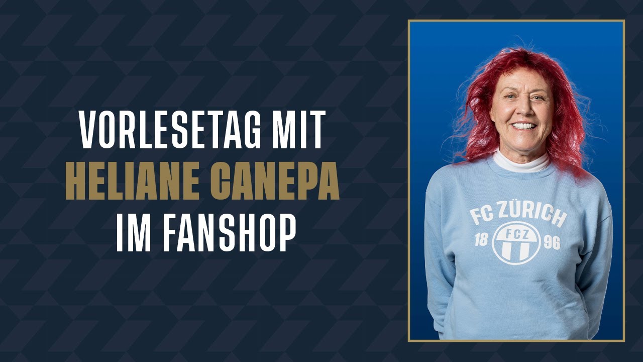 Heliane Canepa am Schweizer Vorlesetag im FCZ Fanshop