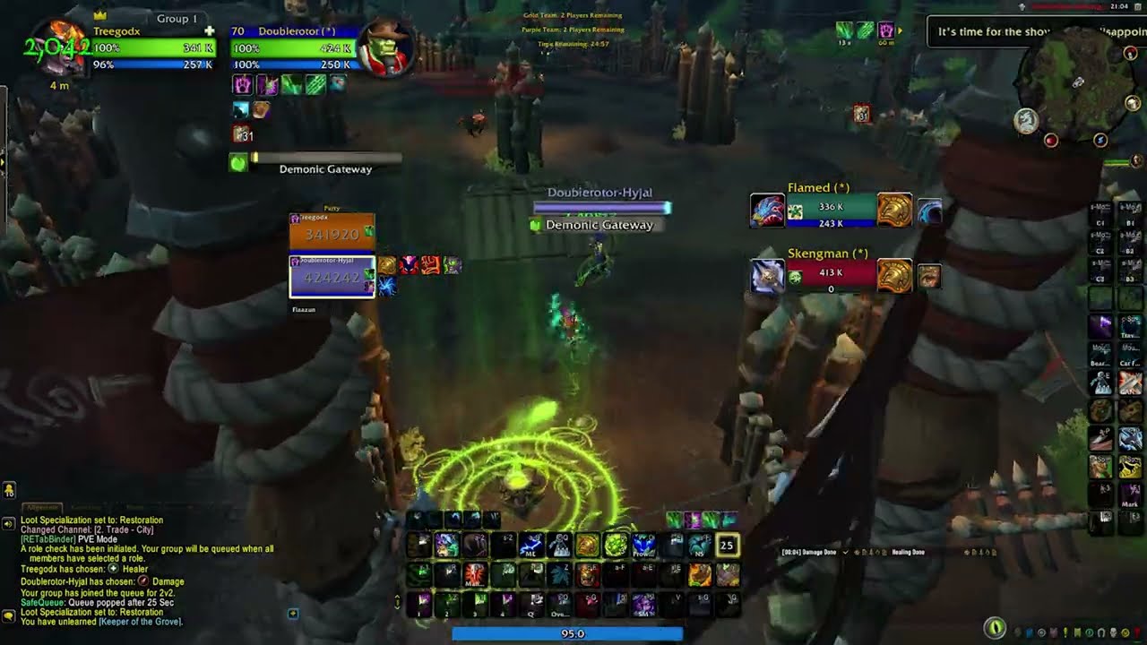 Resto Druid / Affli Warlock 2v2 Dragonflight PVP 10.0.2 - I got my Elite Gear!!