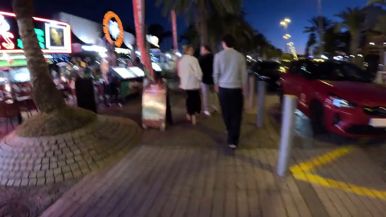 Playa de las Américas Tenerife Canary Islands Friday Night 5.3K 4k Walking Tour Jan 2026 UHD GoPro