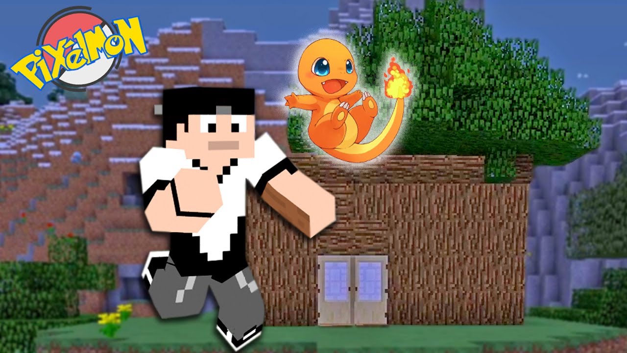IN&Iacute;CIO DA MINHA JORNADA POK&Eacute;MON!! (PIX&Eacute;LMON) - MINECRAFT #1