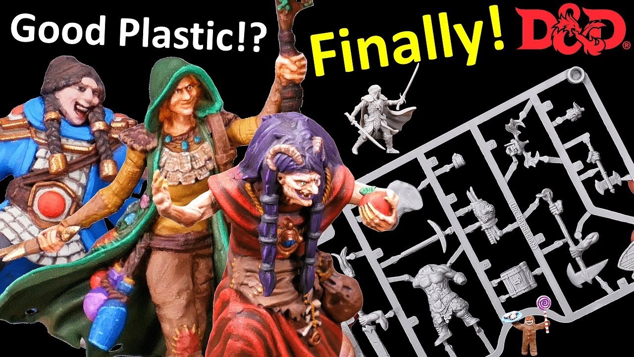 Dungeons and Dragons FINALLY got Hard Plastic Minis. D&D Sprues! Wizkids Frameworks Review.