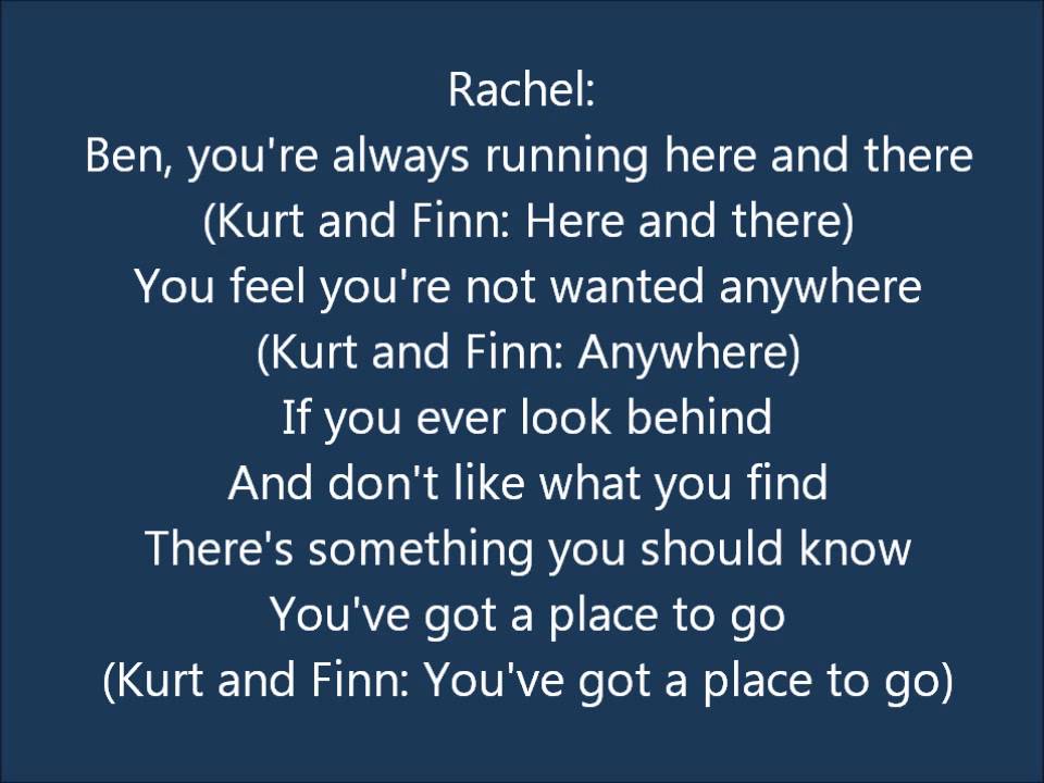 Glee - Ben - Lyrics