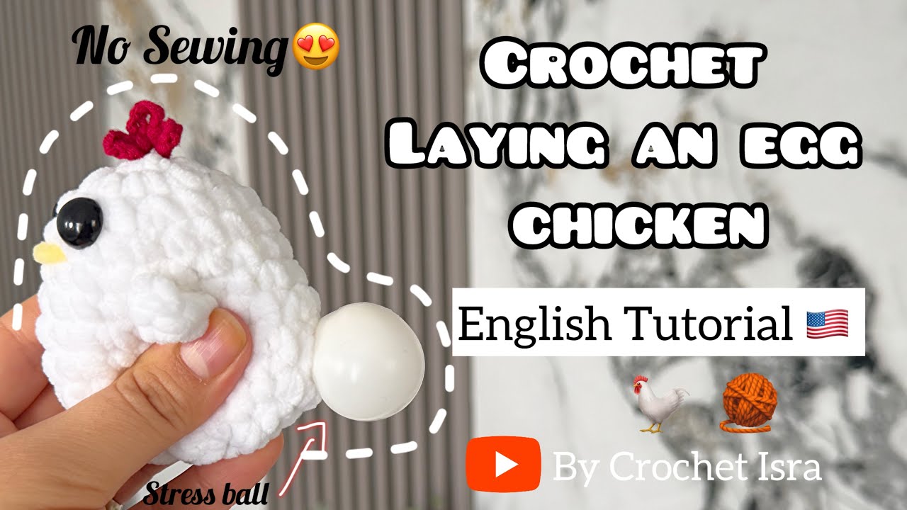 How to Crochet a Chicken That Lays an Egg | Stress Ball 🐣 🧶 