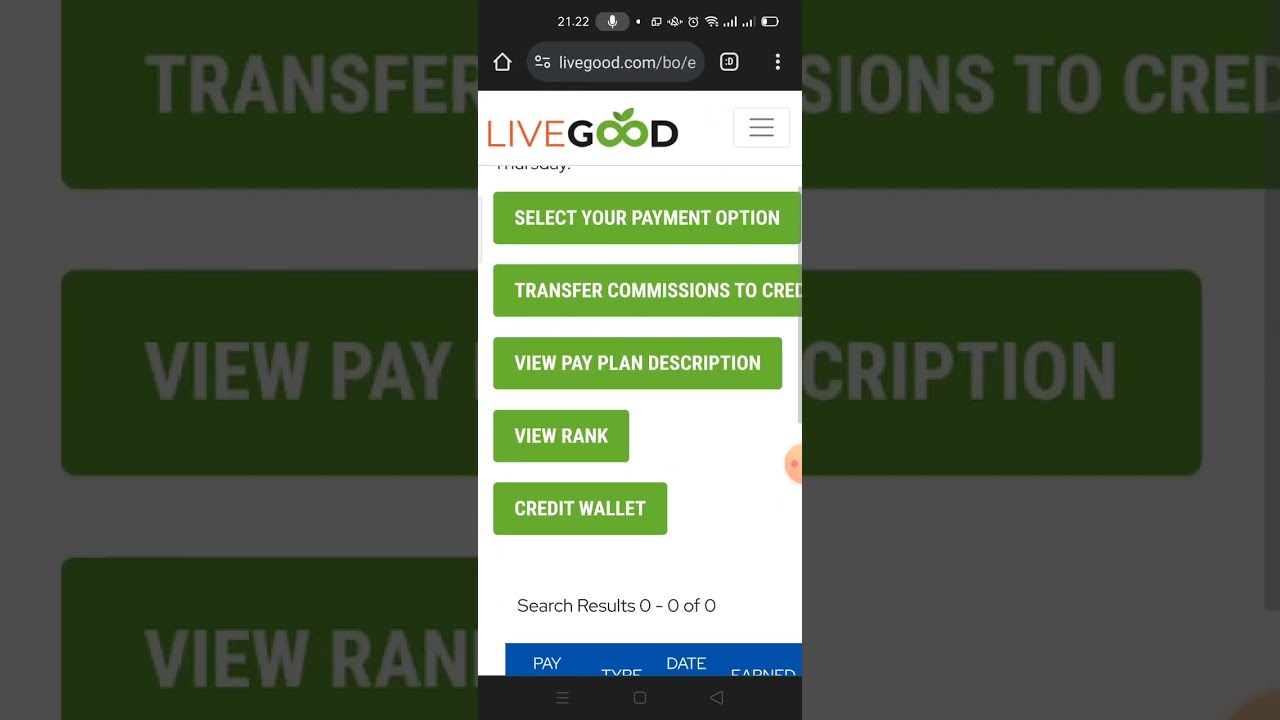 Cara Setting Akun LiveGood Supaya Bonus Masuk ke Credit Wallet