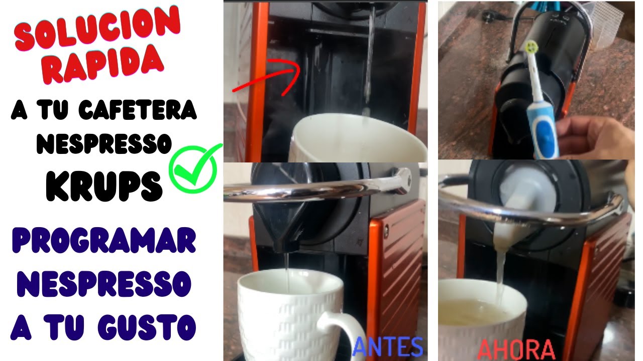 ✅CAFETERA NESPRESSO🔸 KRUPS🔸 PIERDE AGUA POR DETRAS 😱SALE POCO CAFE | LIMPIEZA Y PROGRAMACION 👌