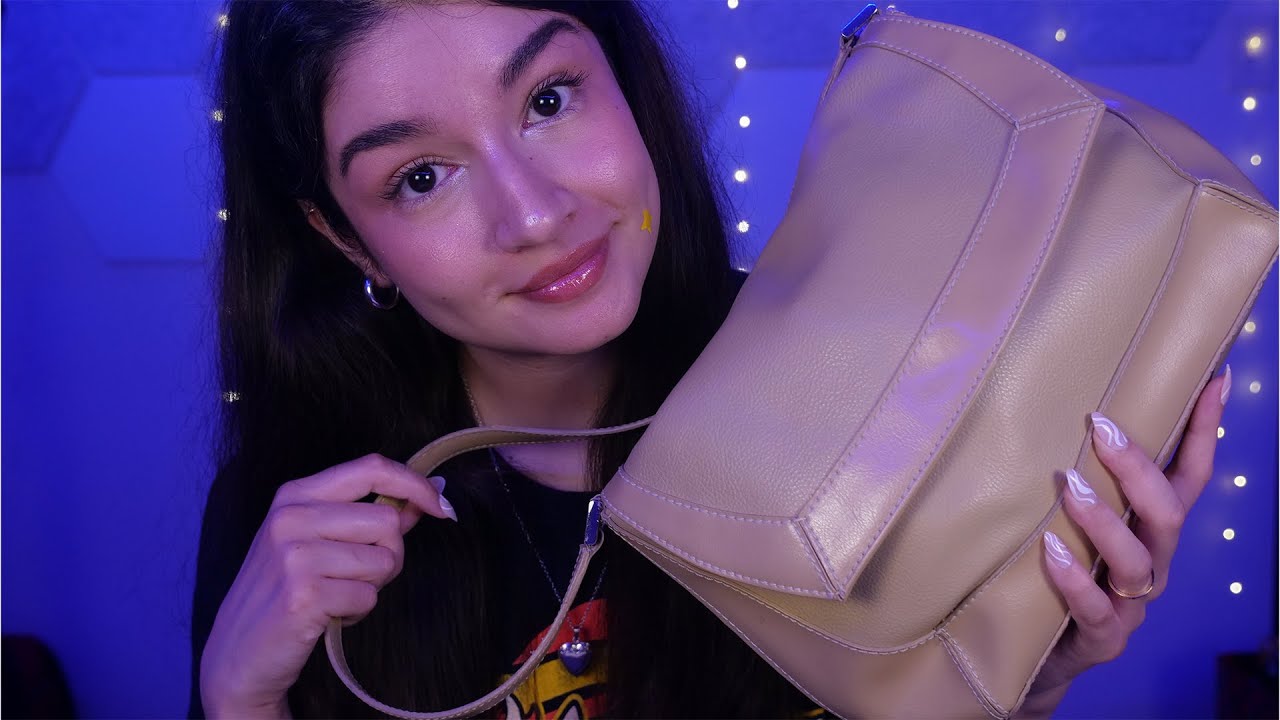 ASMR What's In My Bag (Rummaging, Tapping & Whispering)