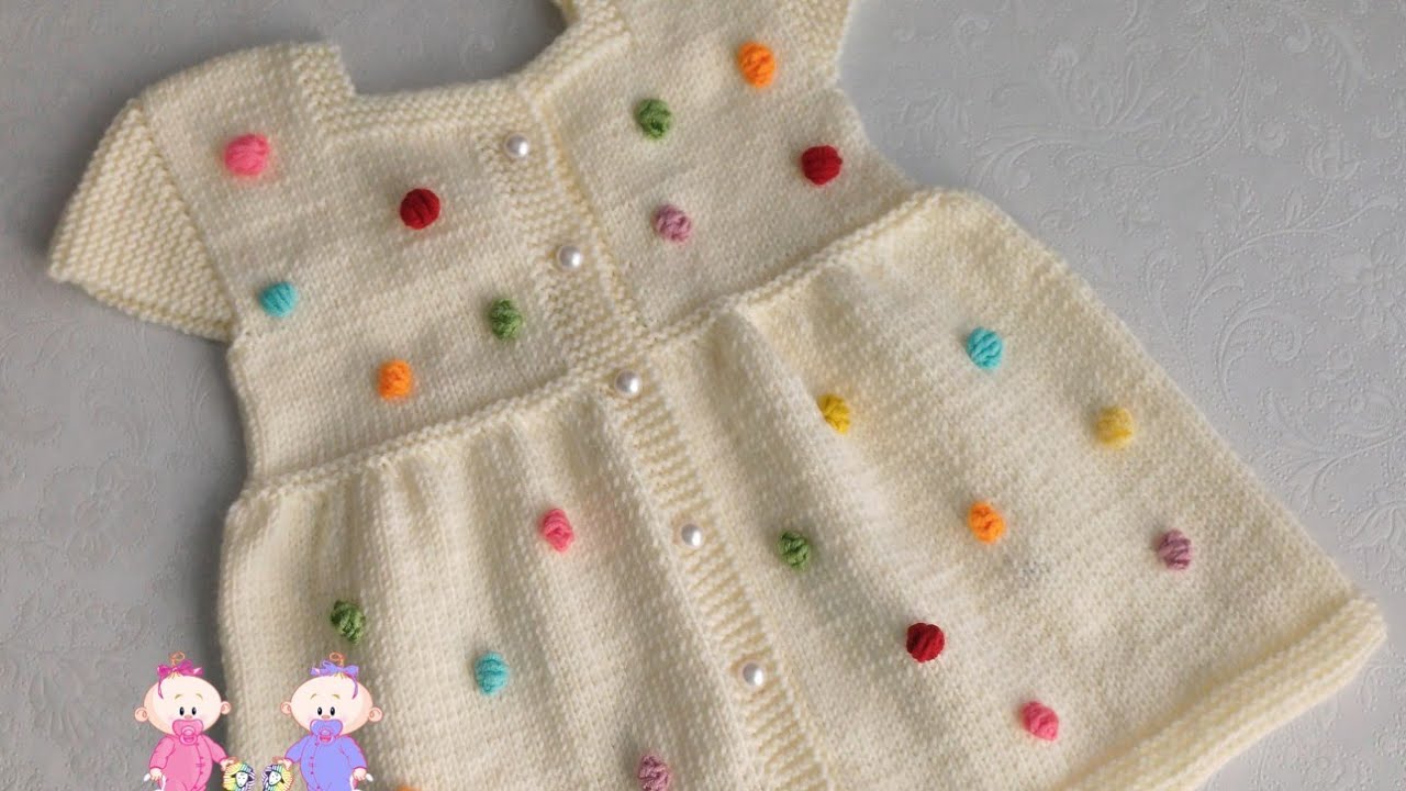 💞Popcorn Süslemeli Elbise Yapımı 1.5 Yaş #bebekyeleği #crochet #knitting