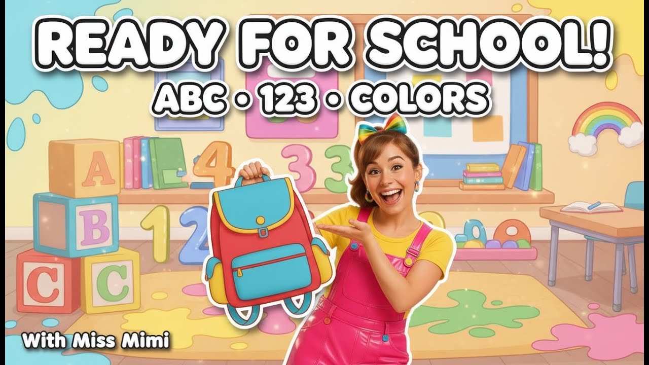 Miss Mimi Get Ready For School 🎒 | ABC Song, Numbers & Colors for Toddlers
