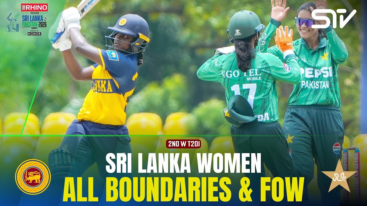 Sri Lanka Women All Boundaries & FOW | Sri Lanka W vs Pakistan W | M 2 | T20I Series 2026 | M9l1K