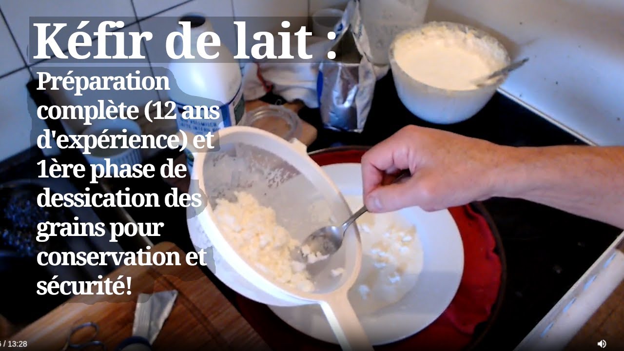 🫙Kéfir de lait : Recette complète et dessication des grains de kéfir!