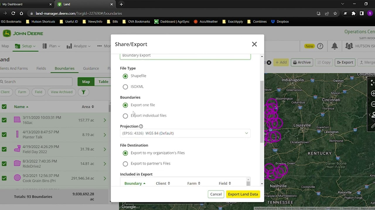 Exporting Shapefiles - Operations Center