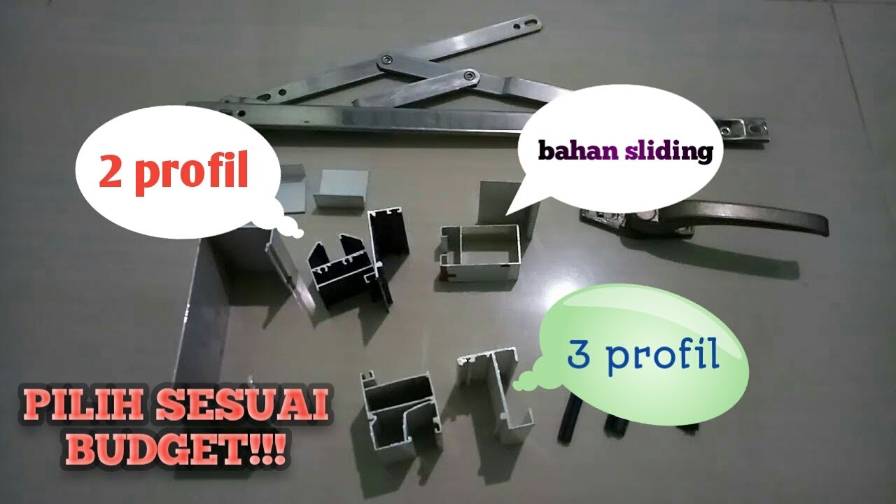 Bahan membuat jendela casement jungkit / swing (part 1)