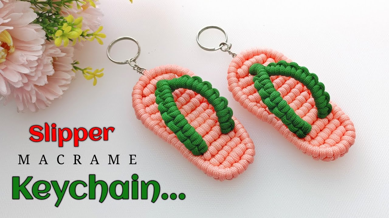 Macrame Slipper Keychain | Macrame Crafts | Macrame Slipper Tutorial
