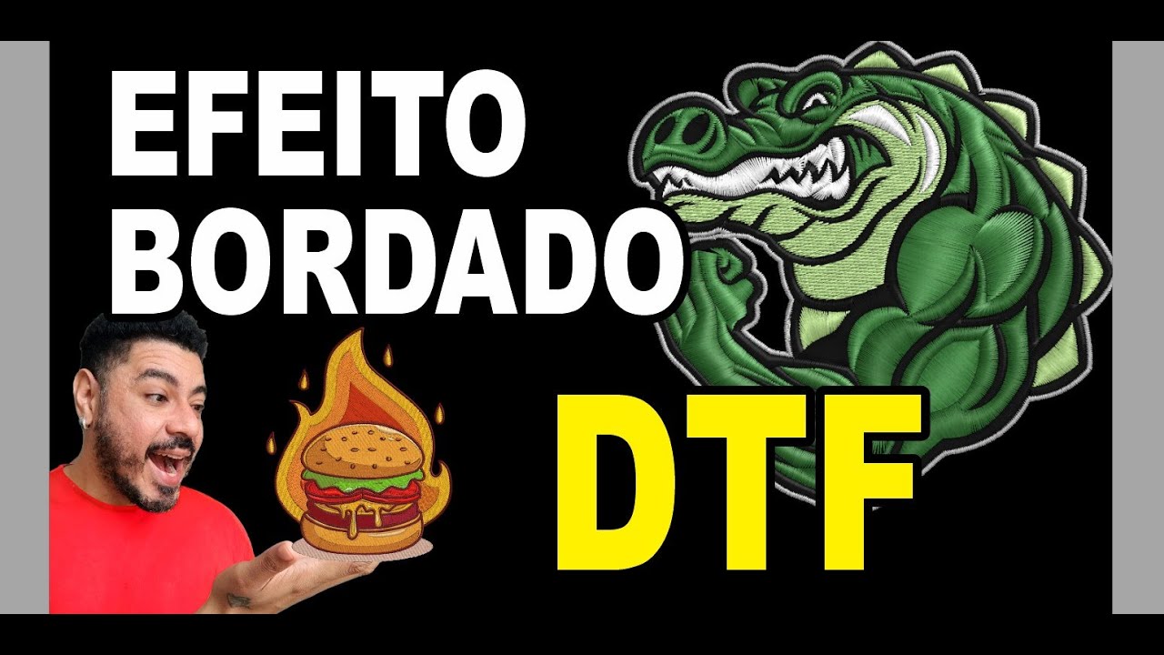 Criar EFEITO de BORDADO para DTF ESTAMPAS   TUTORIAL