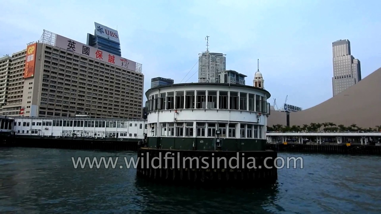 Ferry boat ride from Tsim Sha Tsui harbour to Causeway Bay, Hong Kong