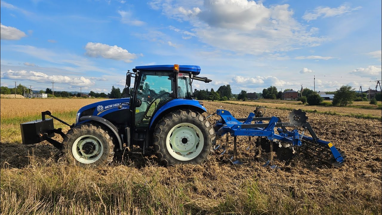 Uprawa pożniwna. Gruber POL-GROM Apollo 260 & New Holland TD5.85 🚜✔️