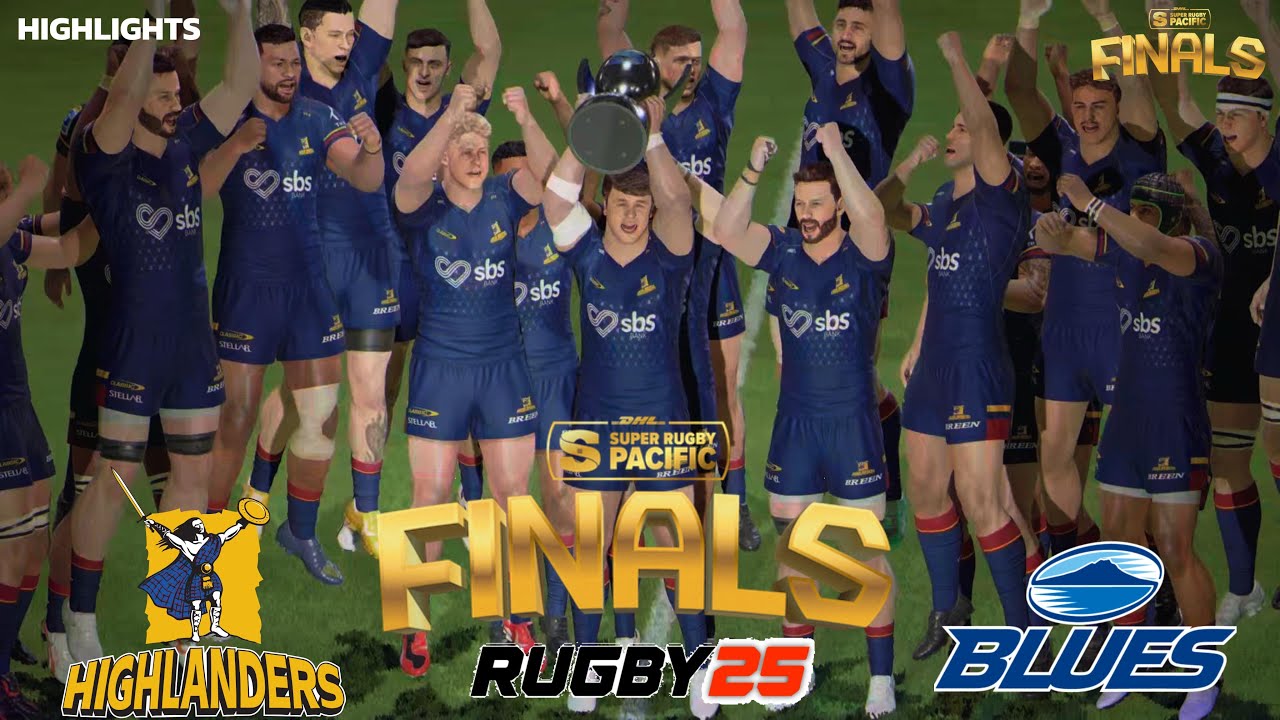 Rugby 25 Highlights | HIGHLANDERS vs BLUES | Super Rugby Pacific Grand Final | Career Mode