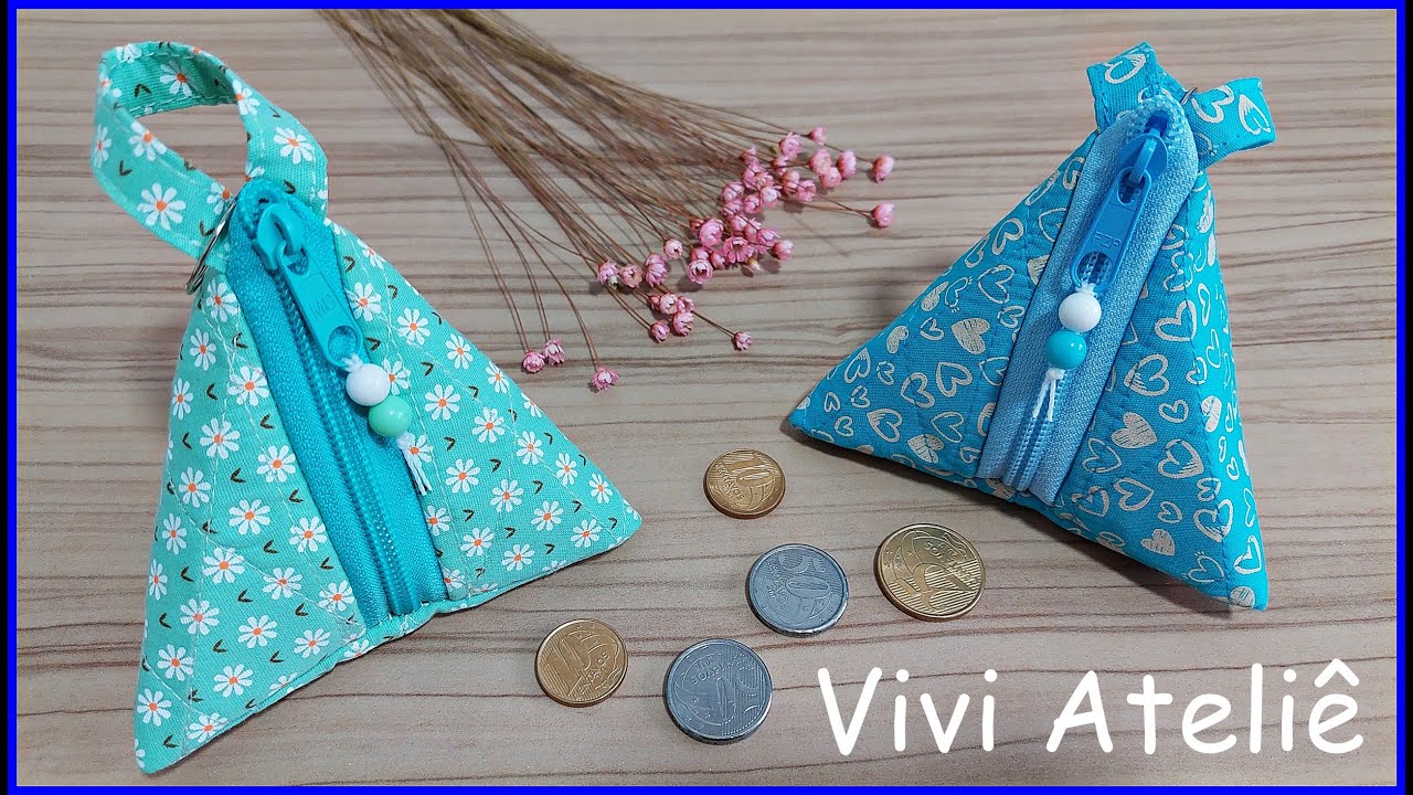 Porta Moedas Triangular | Lembrancinha Fofa | Passo a Passo | Vivi Ateliê