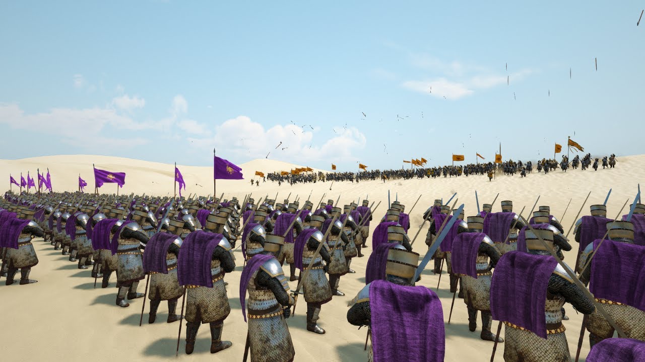 Brutal Knights of Sacred Fire vs Aserai Warrios In Massive Battle | Bannerlord