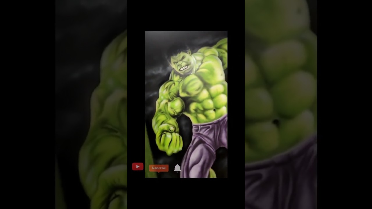 Hulk airbrush art                                              #marvel #avengers #airbrush #wallart
