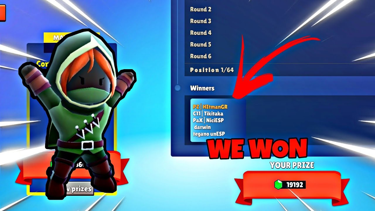 😱I WON THE 5V5 @cortus11  TOURNAMENT 19192 GEMS 😱 | STUMBLE GUYS