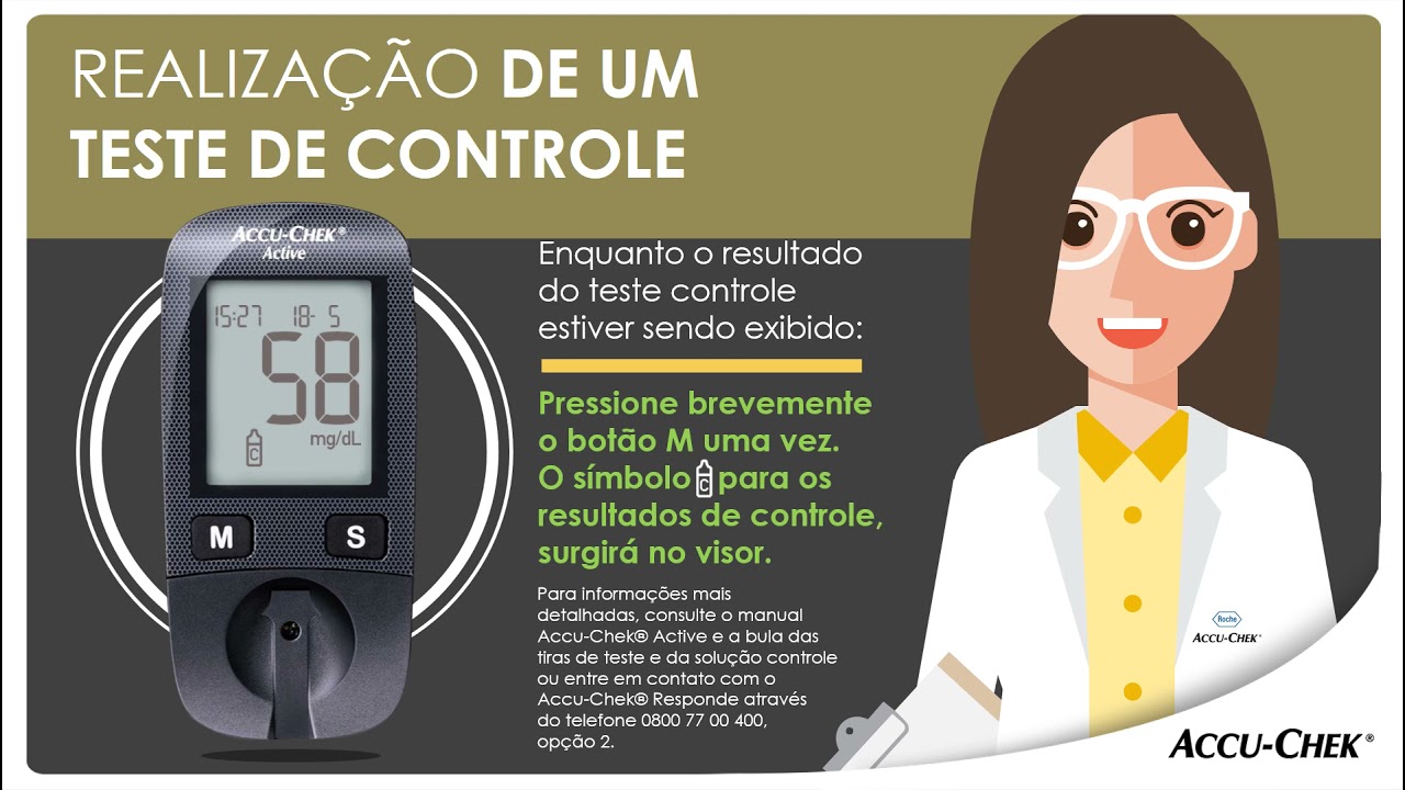 Teste com Solução controle Accu-Chek Active