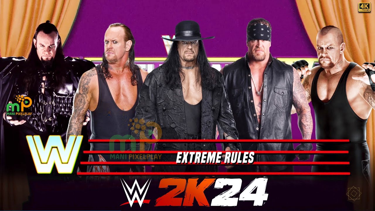 WWE 2K24: All Undertaker DLC in WWE 2k24 - Extreme Rules Match PS5 4K 60FPS