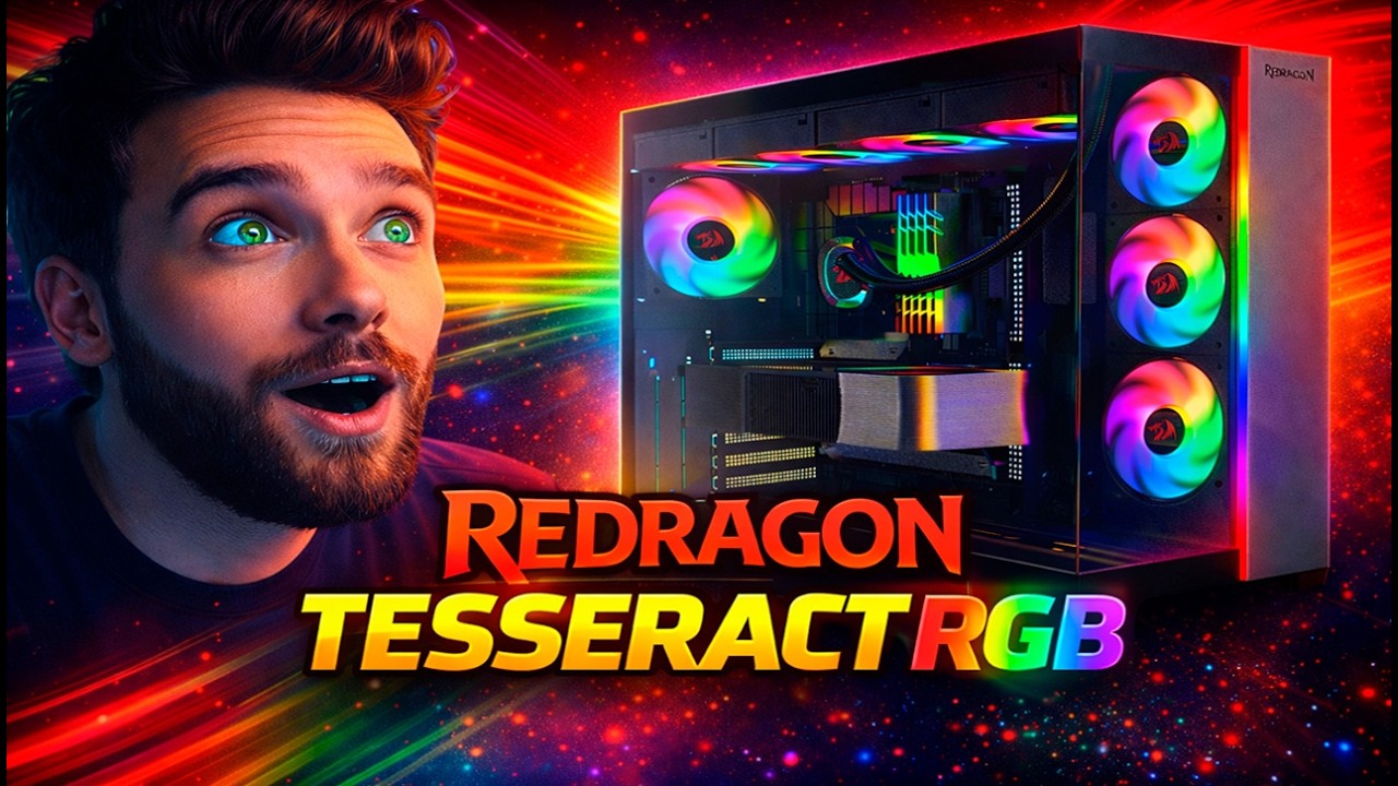 Gabinete REDRAGON TESSERACT RGB - Grande e Estiloso