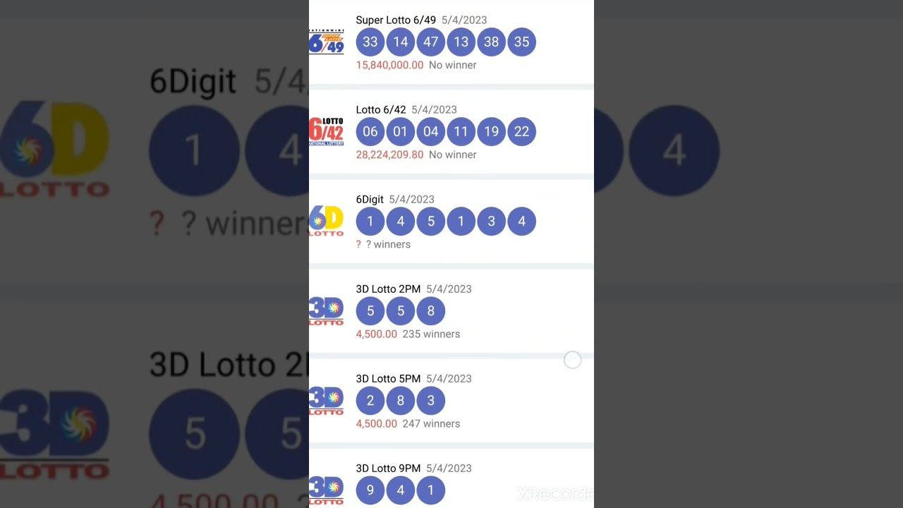 Lotto results 9pm May 4, 2023