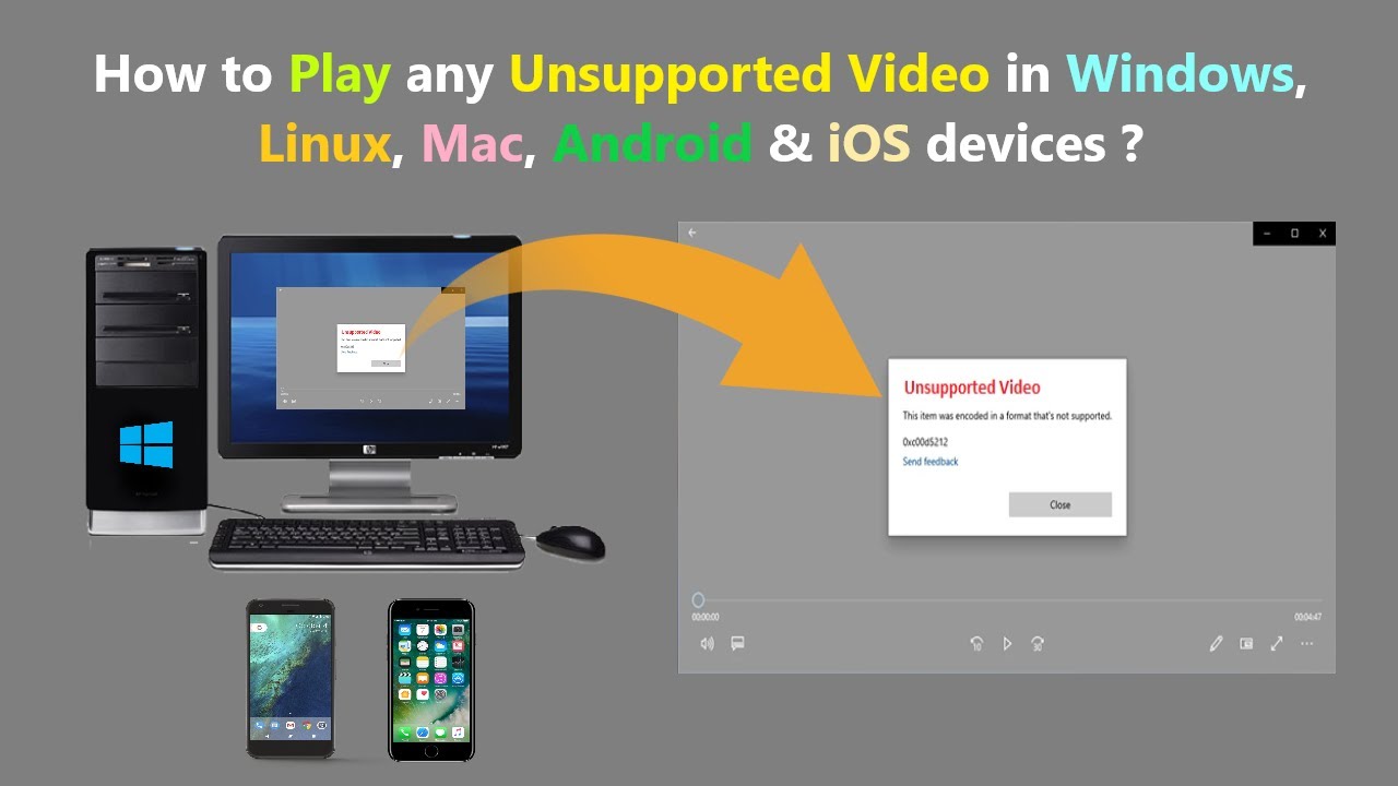 How to Play any Unsupported Video in Windows, Linux, Mac, Android & iOS devices ?