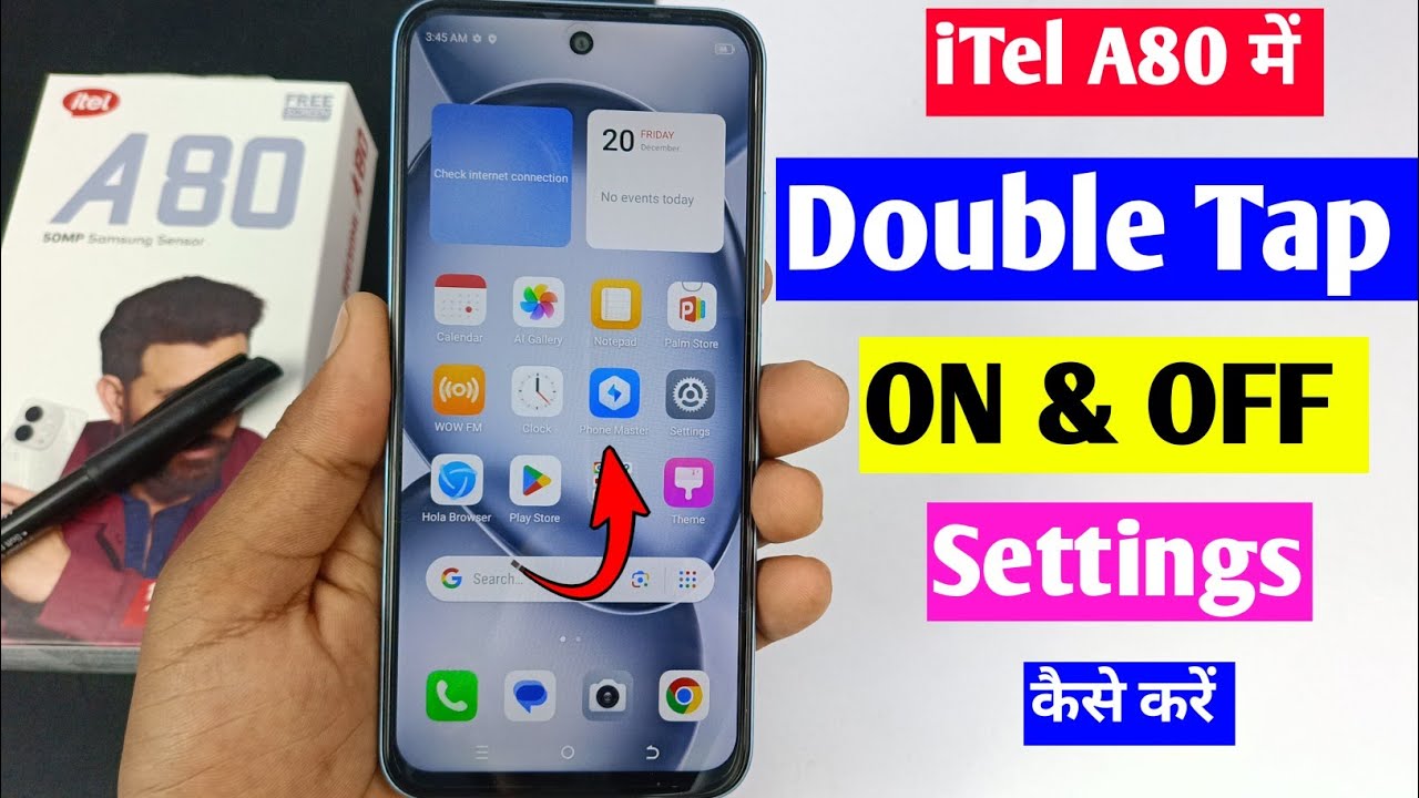 iTel a80 double tap on off screen setting | itel a80 me double tap on off setting kaise kare