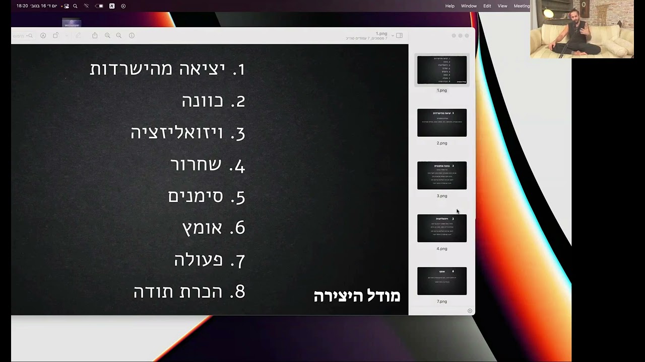 הרצאה מלאה בזום - מודל היצירה