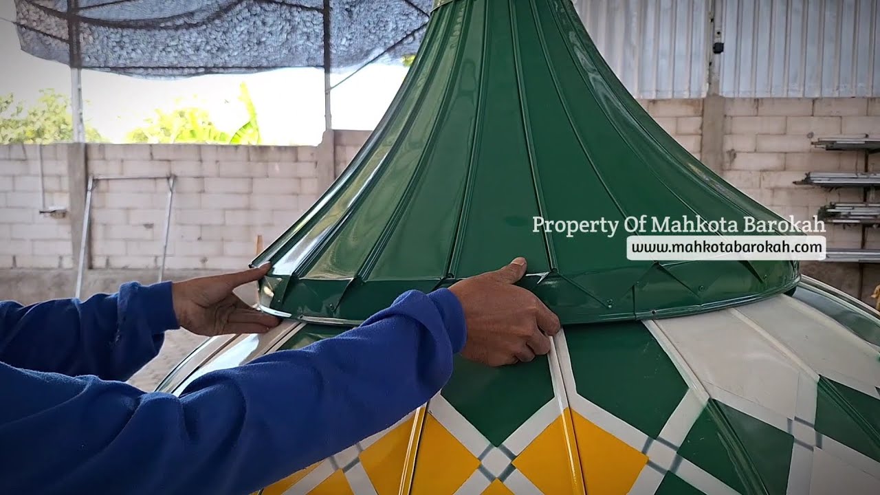 Cara Pemasangan Mahkota Kubah Masjid #kubah #kubahmasjid #viral