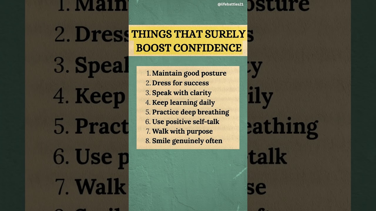 8 Powerful Habits That Instantly Boost Your Confidence🔥| Self Improvement Tips #shorts #motivational