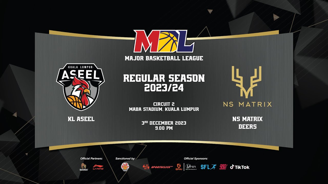 [LIVE] MBL Regular Season 2023 | G12 |   KL Aseel vs  NS Matrix Deers