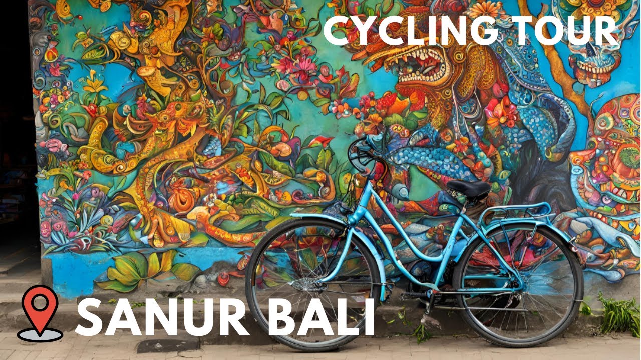BALI Cycling Tour at SANUR Main Street | Late Afternoon Relaxing Virtual Cycling Tour Bali Today