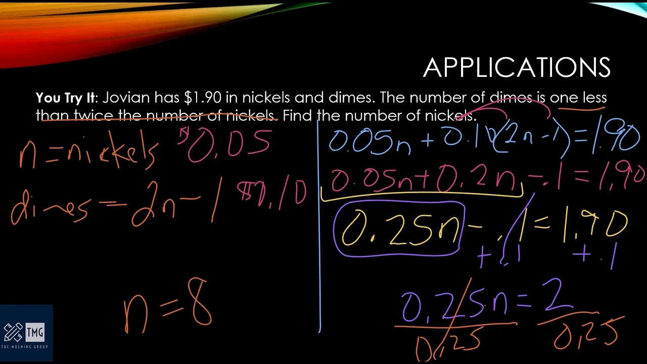 Write and Solve Equations from Applications